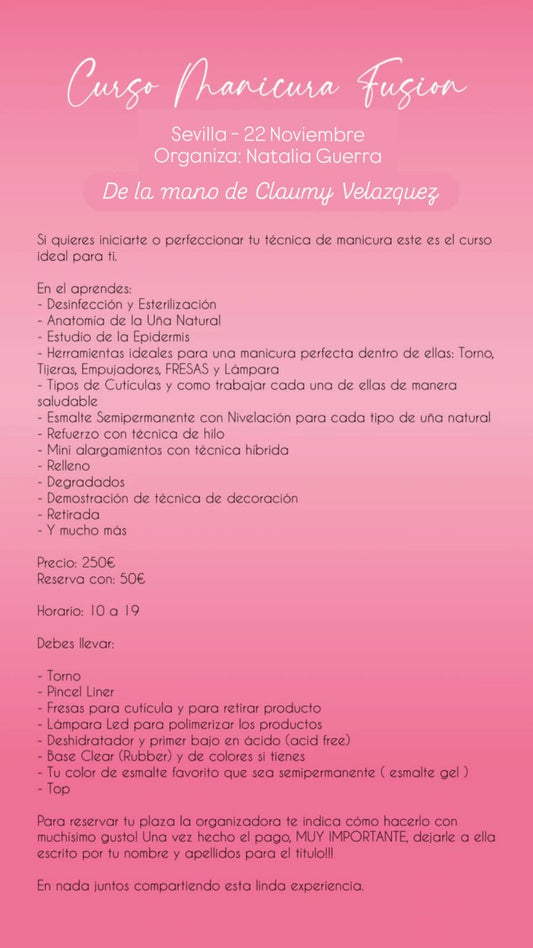 22/11/25 - Manicura Fusión Nivel I - BY. CLAUMY VELAZQUEZ