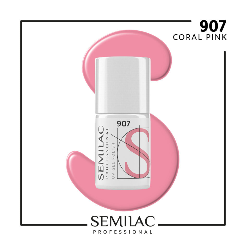 Esmalte Permanente SEMILAC 907 Coral Pink