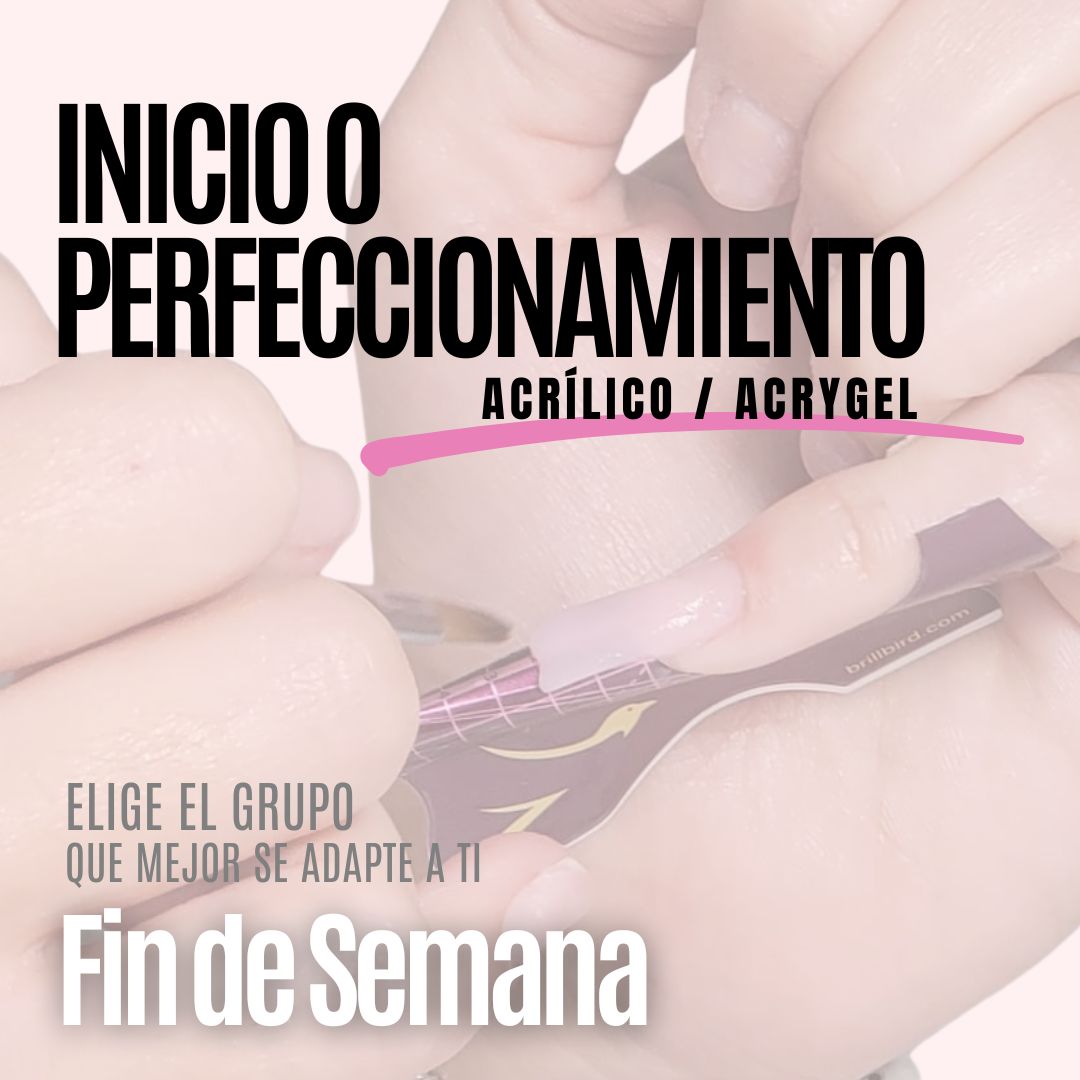 FIN DE SEMANA JULIO - Inicio o Perfeccionamiento de Acrí­lico o Acrygel