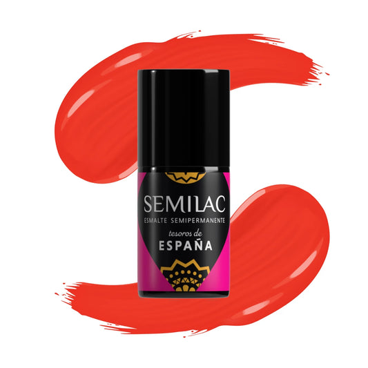 Esmalte Permanente SEMILAC 476 Coral Mediterráneo 7 ml