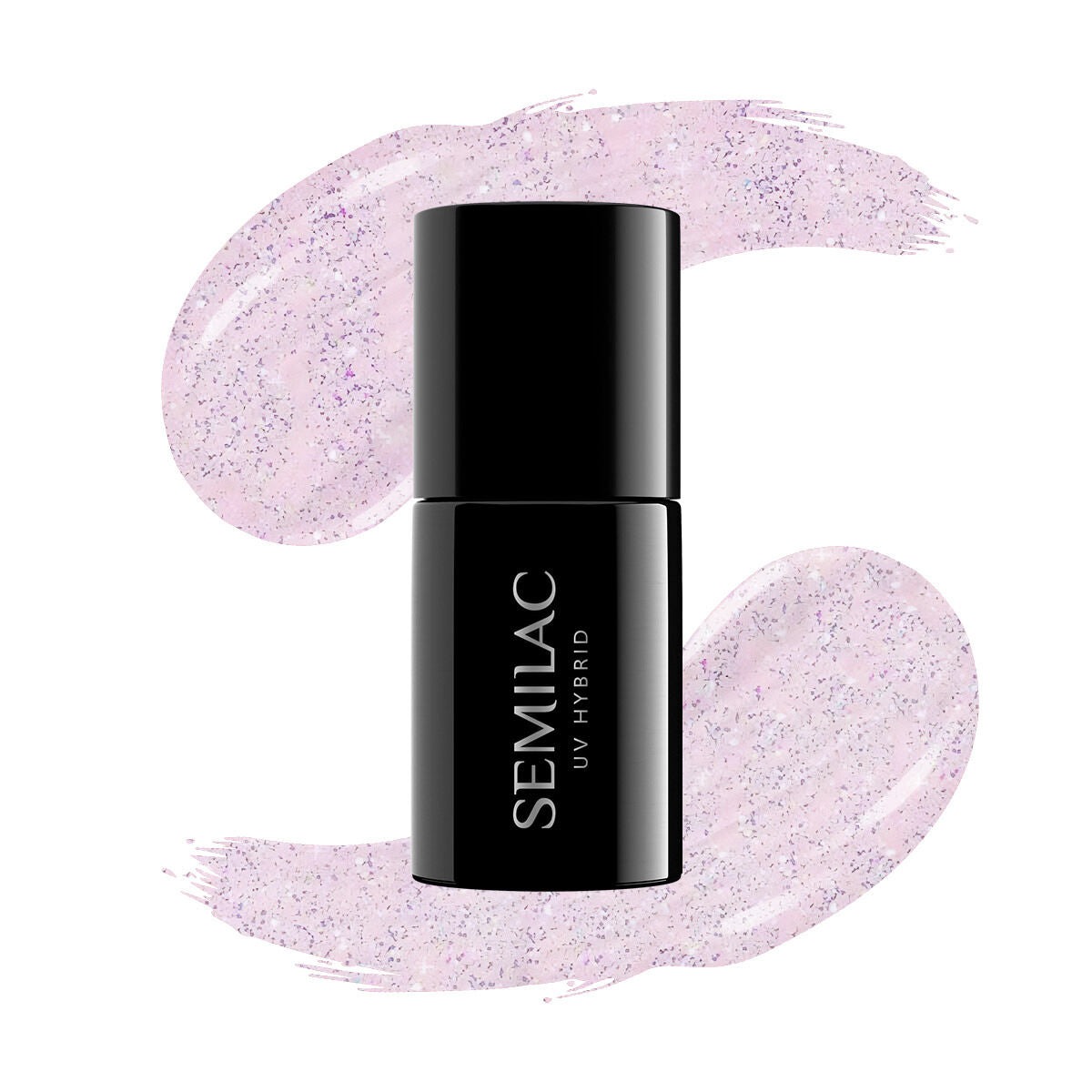 Esmalte Permanente SEMILAC 806 Glitter Delicate Pink