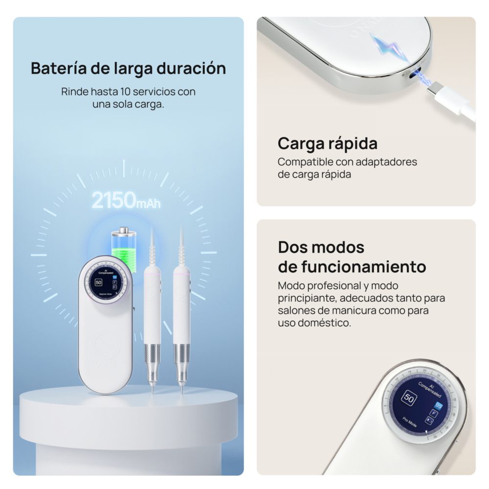 Torno IA Micromotor inteligente O’Nail